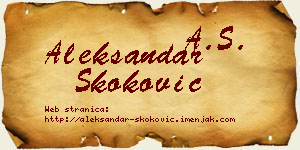 Aleksandar Skoković vizit kartica